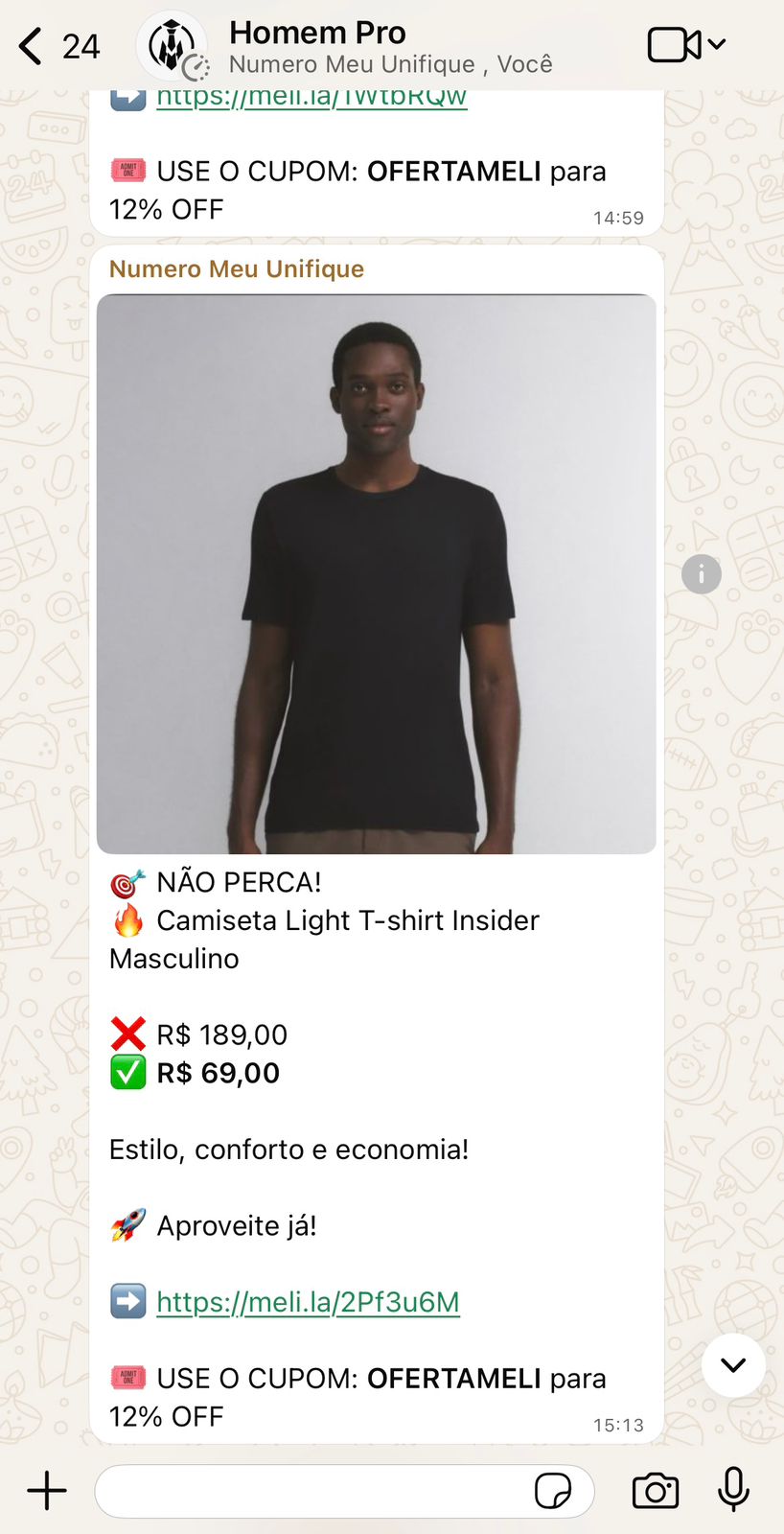 Ofertas do grupo Homem Pro